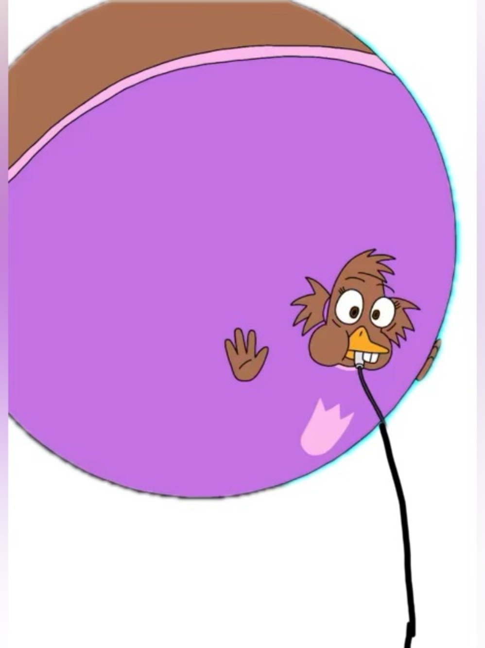 Purple Bird Toy Balloon for Pets